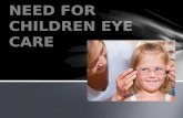 Need for children eye care
