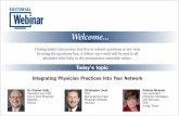 Webinar: Integrating Physician Practices into Your Network