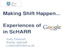 Making Shift Happen - Experiences of Google Apps in ScHARR