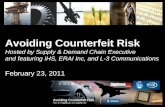 Avoiding Counterfeit Risk