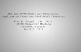 APA and ASPPB Model Act Provisions: Application Fraud and Good Moral Character