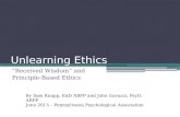 Unlearning Ethics