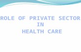 role of private sector in health
