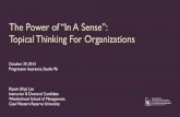 The Power of "In A Sense": Topical Thinking for Organizations