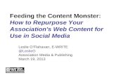 E-WRITE - Repurpose web content for social media - 17 mar2013