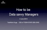 How to be data savvy manager