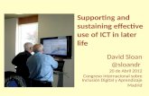 Supporting and sustaining effective use of ICT in later life