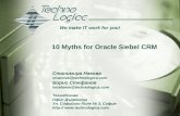 10 Myths About Oracle Siebel Crm 2009