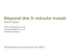 Beyond the WordPress 5 minute Install