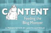 Feeding the Blog Monster: How to Keep the Content Flowing on Your Blog