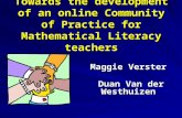 Online Mathematical literacy community