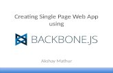 Creating Single Page Web App using Backbone JS