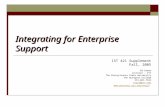 Integrating for Enterprise Support IST 421 Supplement