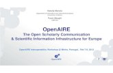 The Services of the OpenAIREplus Infrastructure for Scholarly Communication – Natalia Manola
