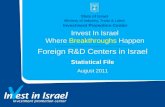 Foreign R&D centers in israel    august 2011