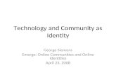 Technologyand Communityas Identity