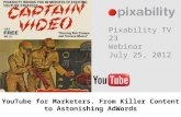 PixTV 23: YouTube for Marketers. From Killer Content to Astonishing Adwords.