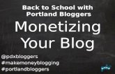 Portland Bloggers Back to Blogging School Presentation
