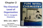 BIOL 121 Chp 2: The Chemical Level of Organization