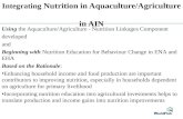 Integrating Nutrition in Aquaculture/Agriculture in AIN. By Rumana Akter.