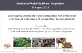 Leveraging vegetable seed companies for enhanced nutritional outcomes of population in Bangladesh