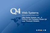 Why Ryder System, Inc., A F500 Company Chose Q4 over Thomson.