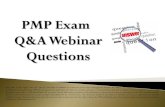 PMP Exam Q&A Webinar Questions