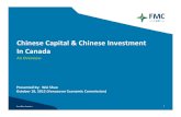 Chinese Capital and Chinese Investment in Canada