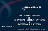 An Understanding Of Financial Communications And Investor Relations