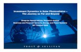 Investment Dynamics in Solar Photovoltaics - The Journey so far and beyond
