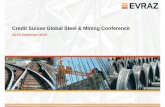 Credit suisse global steel & mining conference, 22 23 сентября 2010