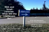 RDA and Small Libraries: What Will the Challenges Be?