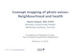 Concept Mapping of Photo Voices: Neighbourhood and Health