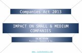 New Companies Act 2013 - Impact on SMU's