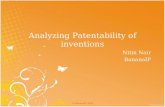 Analyzing Patentability of inventions