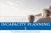 Incapacity Planning 1: Possibilities, Options and Choices