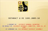 Rotaract District Report 2009 10
