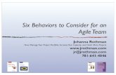 Six behaviors for agile team