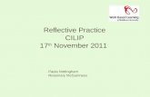CILIP Reflective Practice Paula Nottingham 17.11.11