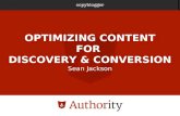 Optimizing Content for Discovery and Conversion