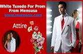 White tuxedo for prom from MensUSA