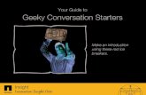Geeky conversation starters