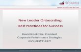 New leader onboarding best practices