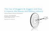 Research on the rise of bloggers and vloggers and how it impacts the beauty and fashion industry.
