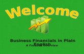 Business Financials in Plain English: a Focused Overview