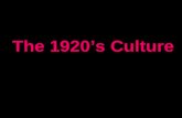 1920s  Culture