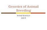 Genetics of animal breeding 9