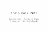 India Quiz 2012 @ IIM Kozhikode