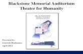 Blackstone memorial auditorium theater for humanity