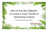 How to Use the Alphabet to Create a Year's Worth of Marketing Content